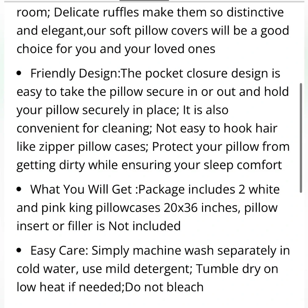 Ultra-Soft Country Vintage Ruffled Pillowcases-King Size-Set of 2